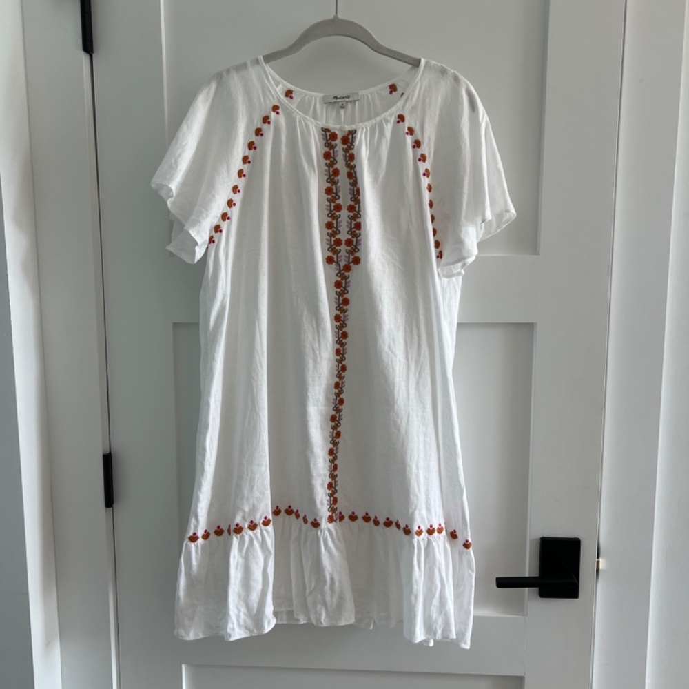 Madewell Linen/Cotton Pullover Dress SzM - Picture 6 of 8